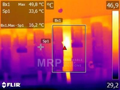 termografia surriscaldamento connettore